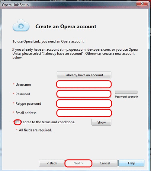 Opera Account